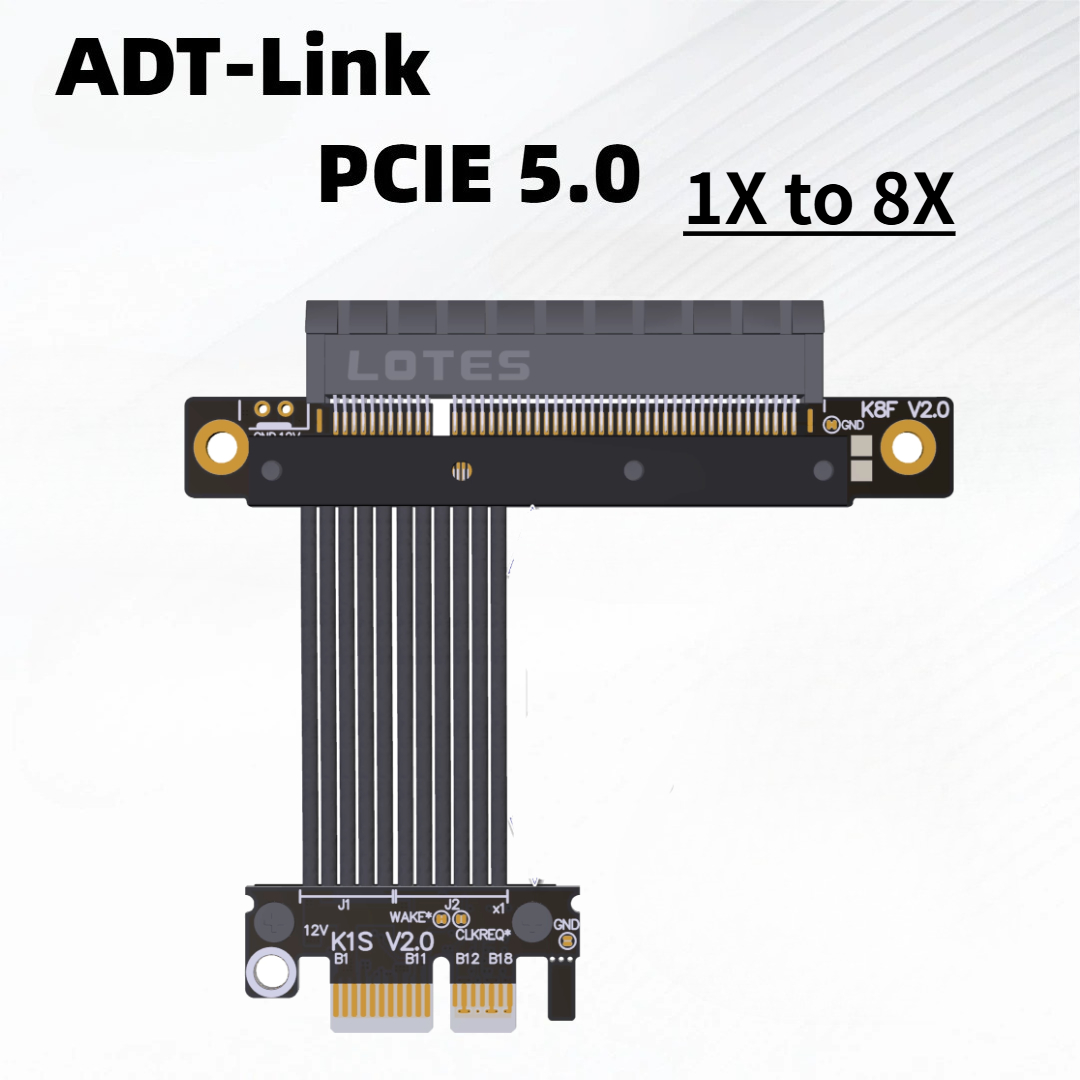 Pcie 5.0 Gpu Riser Cable - Kabel Ekstensi PCI-E 5.0 X8 X1